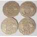 AUSTRALIA 1979 . FIFTY 50 CENT . 4 COINS . NO DOUBLE BAR